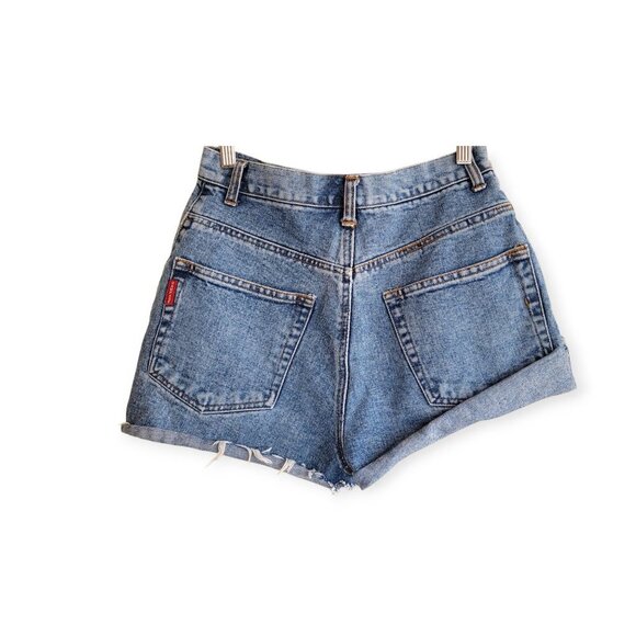 Vintage **Rampage Denim Shorts** Midwash Y2K **Button-Fly** Size 2 - Picture 2 of 9